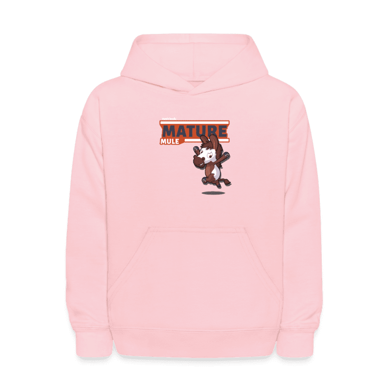 Mature Mule Character Comfort Kids Hoodie - pink