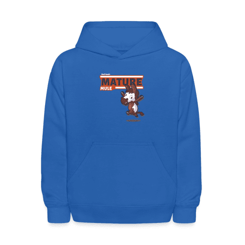 Mature Mule Character Comfort Kids Hoodie - royal blue