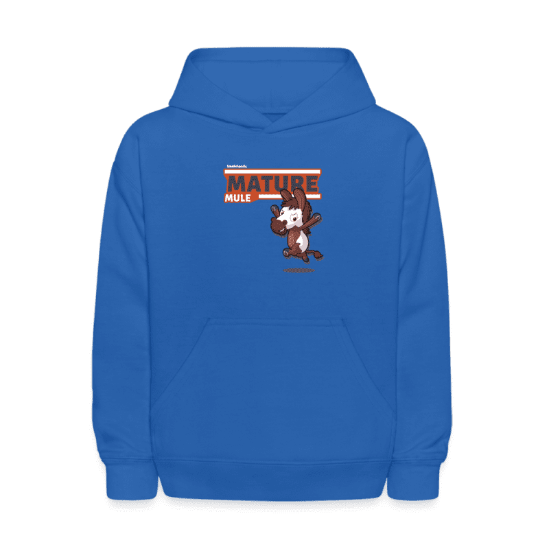 Mature Mule Character Comfort Kids Hoodie - royal blue