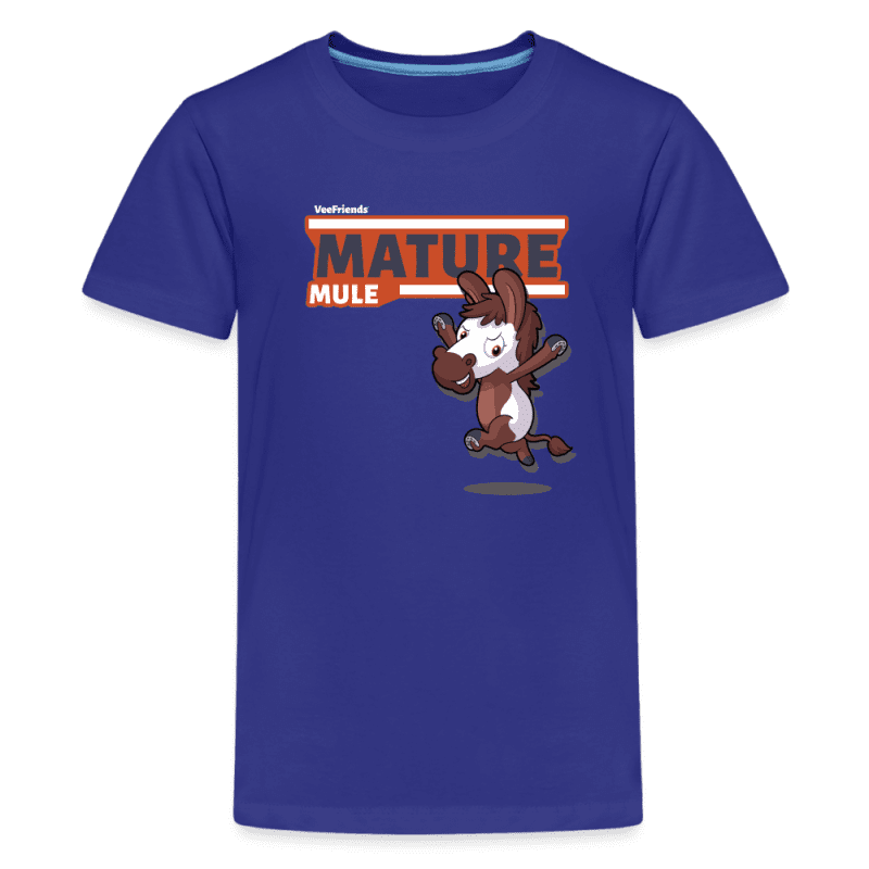 Mature Mule Character Comfort Kids Tee - royal blue