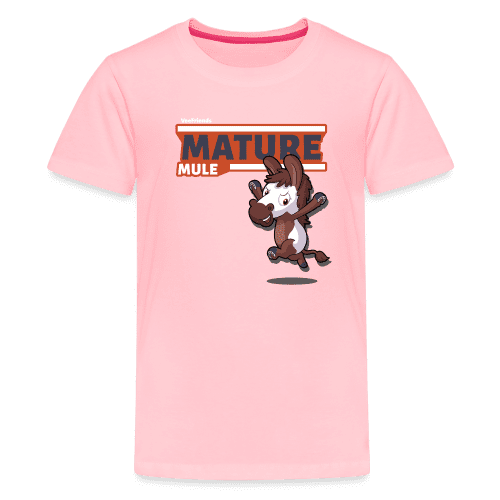 Mature Mule Character Comfort Kids Tee - pink