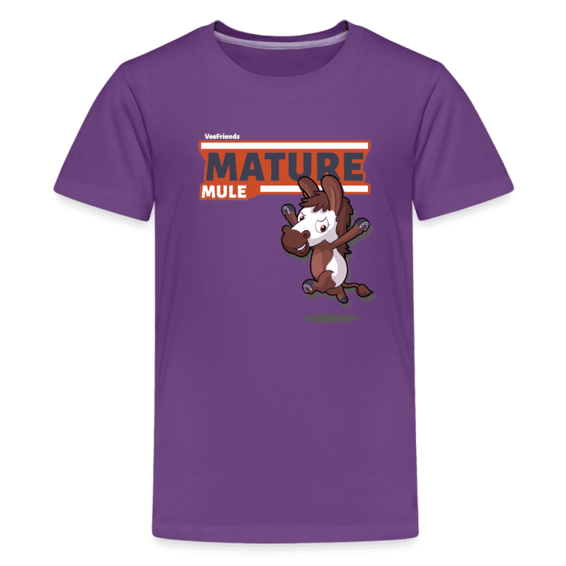 Mature Mule Character Comfort Kids Tee - purple