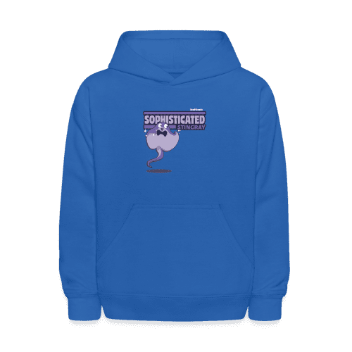 Sophisticated Stingray Character Comfort Kids Hoodie - royal blue