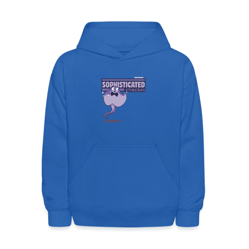 Sophisticated Stingray Character Comfort Kids Hoodie - royal blue