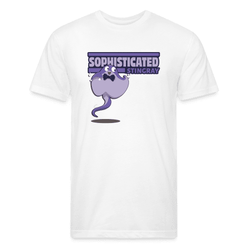 Sophisticated Stingray Character Comfort Adult Tee - white