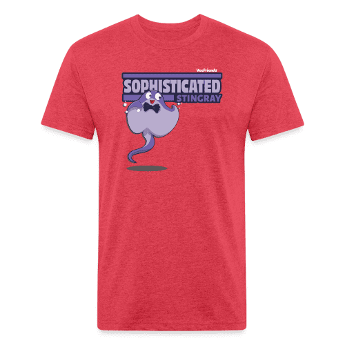 Sophisticated Stingray Character Comfort Adult Tee - heather red