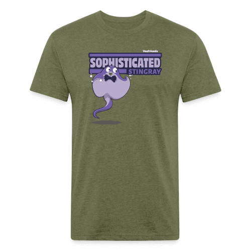 Sophisticated Stingray Character Comfort Adult Tee - heather military green