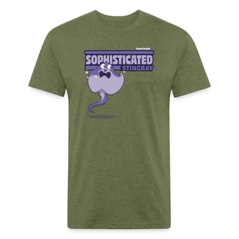 Sophisticated Stingray Character Comfort Adult Tee - heather military green