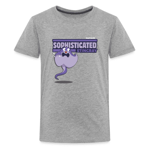 Sophisticated Stingray Character Comfort Kids Tee - heather gray