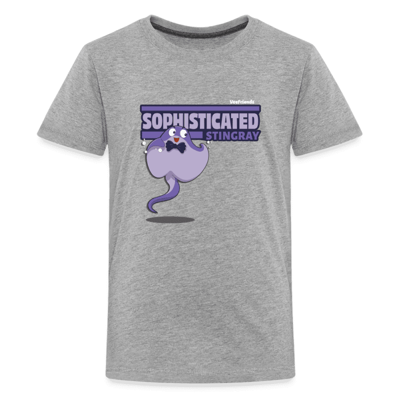 Sophisticated Stingray Character Comfort Kids Tee - heather gray