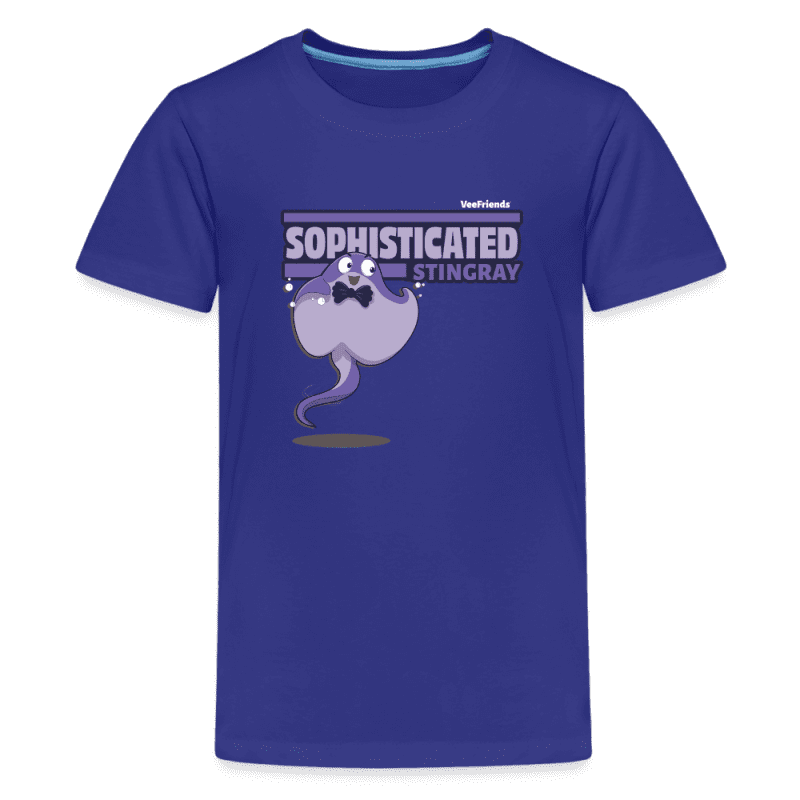 Sophisticated Stingray Character Comfort Kids Tee - royal blue