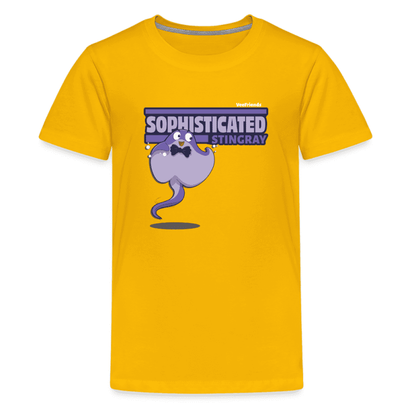 Sophisticated Stingray Character Comfort Kids Tee - sun yellow