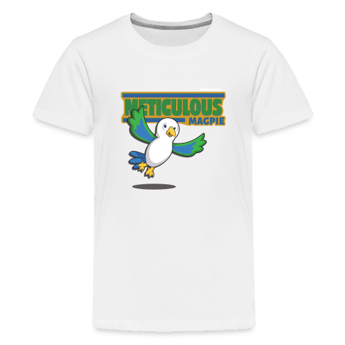 Meticulous Magpie Character Comfort Kids Tee - white