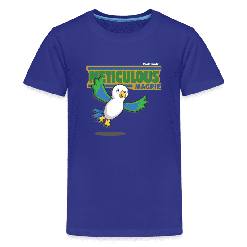 Meticulous Magpie Character Comfort Kids Tee - royal blue