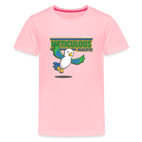 Meticulous Magpie Character Comfort Kids Tee - pink