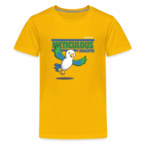 Meticulous Magpie Character Comfort Kids Tee - sun yellow