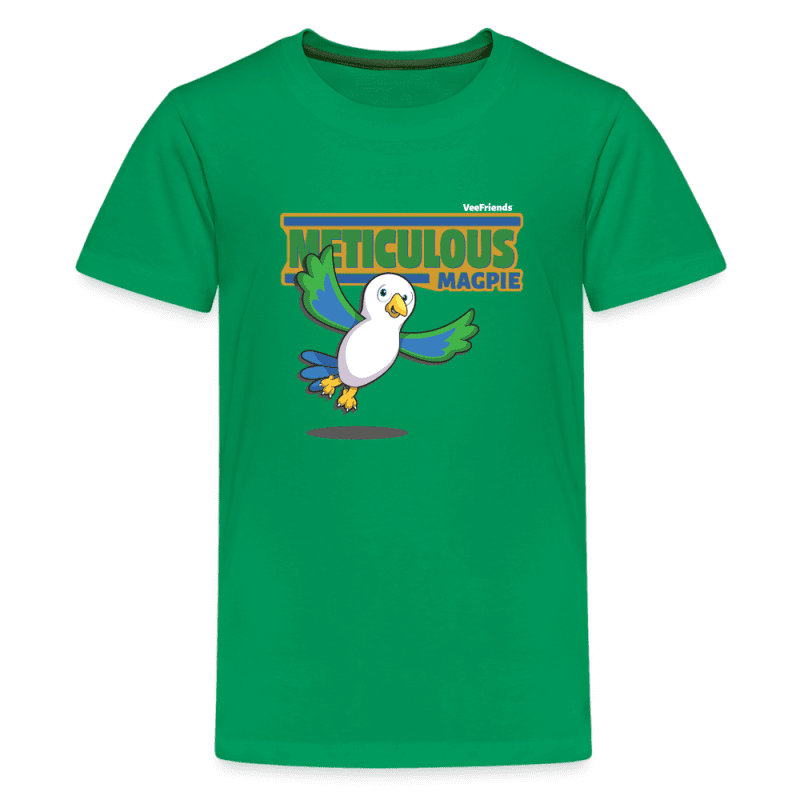 Meticulous Magpie Character Comfort Kids Tee - kelly green