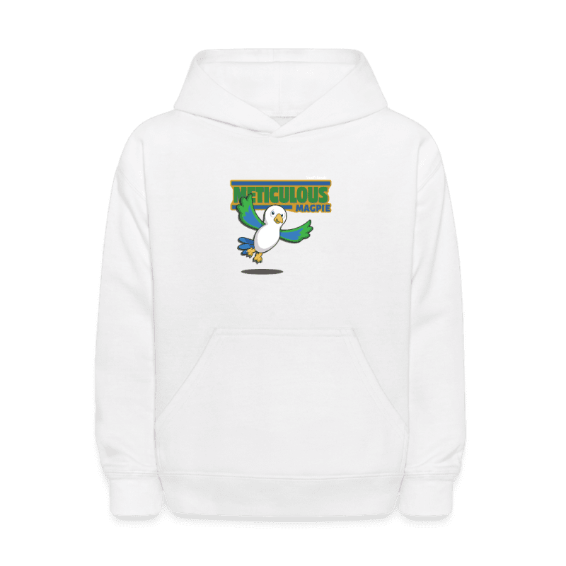 Meticulous Magpie Character Comfort Kids Hoodie - white