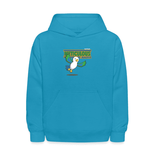 Meticulous Magpie Character Comfort Kids Hoodie - turquoise