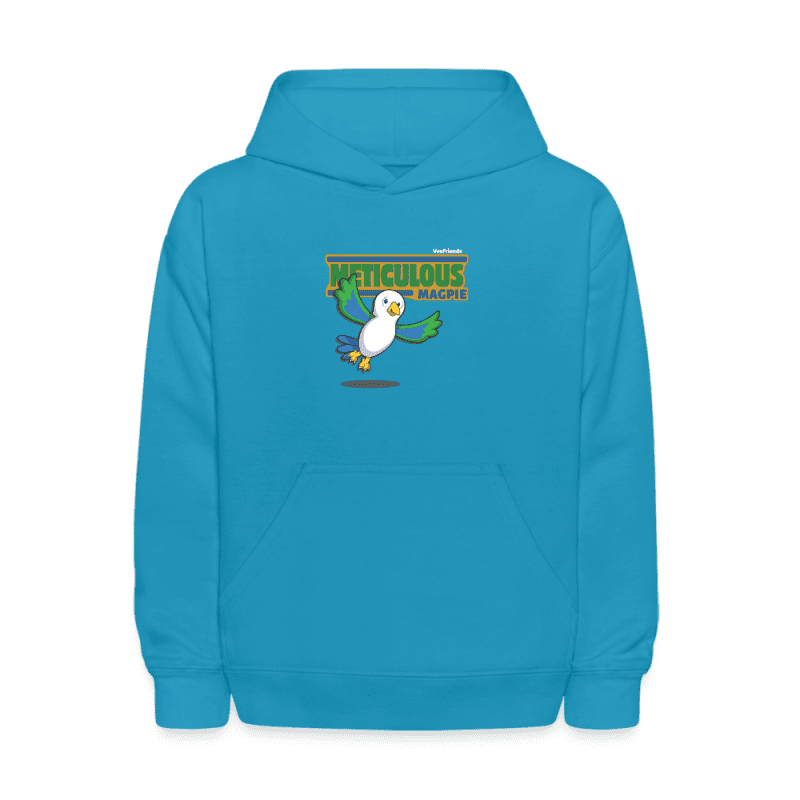 Meticulous Magpie Character Comfort Kids Hoodie - turquoise