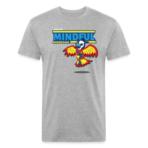 Mindful Minokawa Character Comfort Adult Tee - heather gray