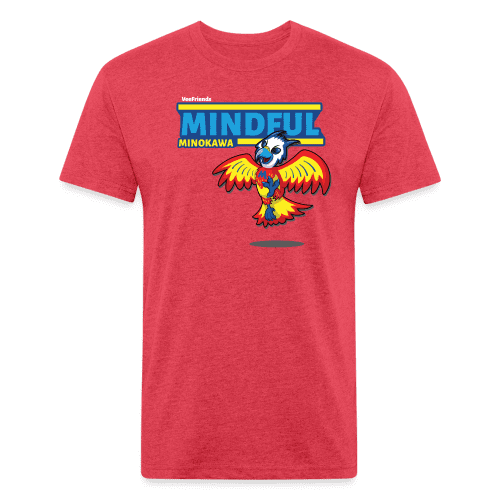 Mindful Minokawa Character Comfort Adult Tee - heather red