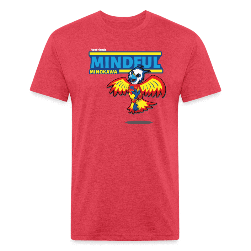 Mindful Minokawa Character Comfort Adult Tee - heather red