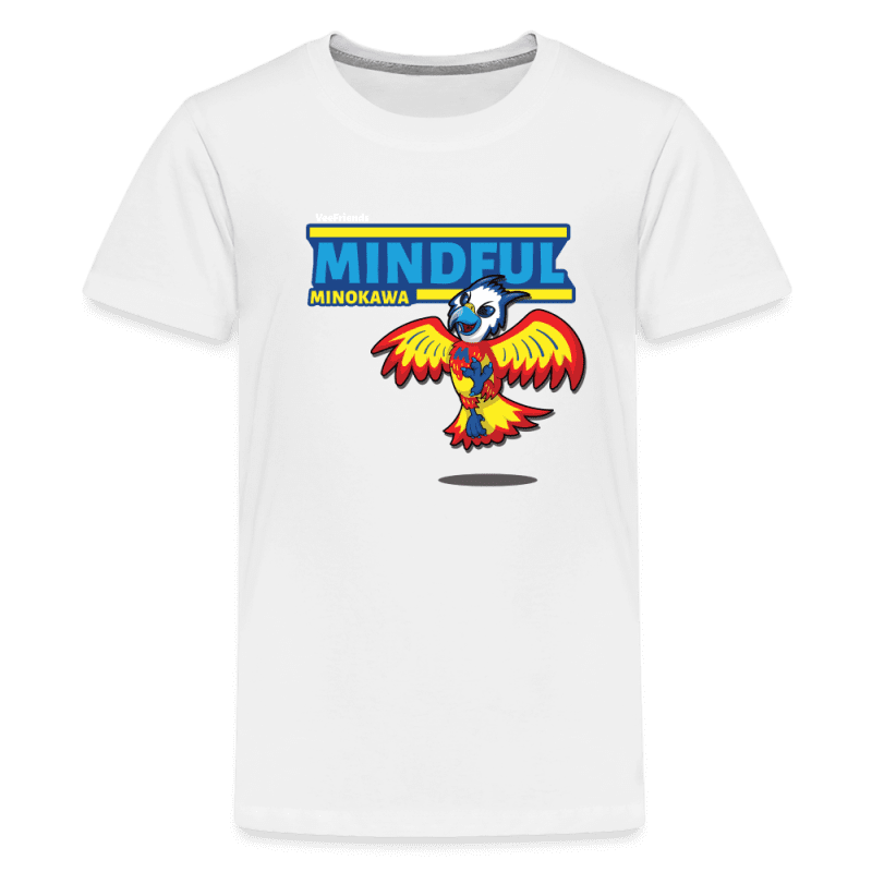 Mindful Minokawa Character Comfort Kids Tee - white