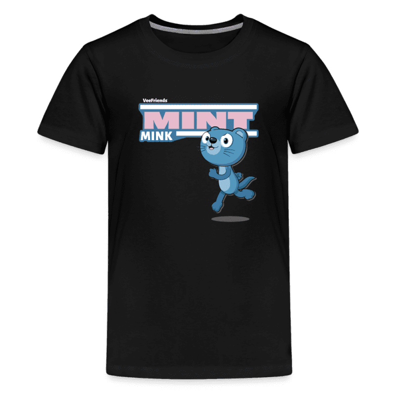 Mint Mink Character Comfort Kids Tee - black