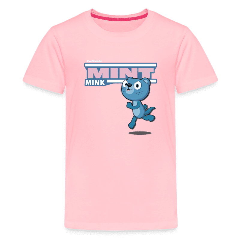 Mint Mink Character Comfort Kids Tee - pink