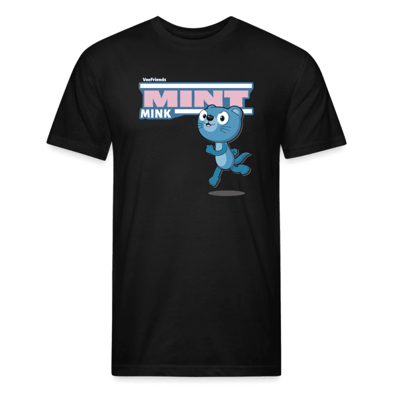 Mint Mink Character Comfort Adult Tee - black