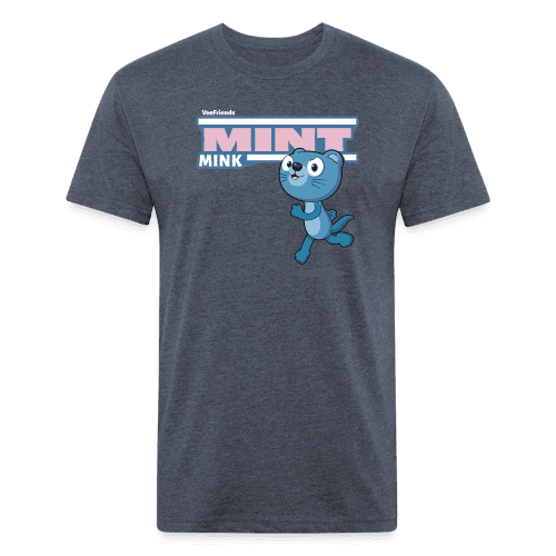 Mint Mink Character Comfort Adult Tee - heather navy