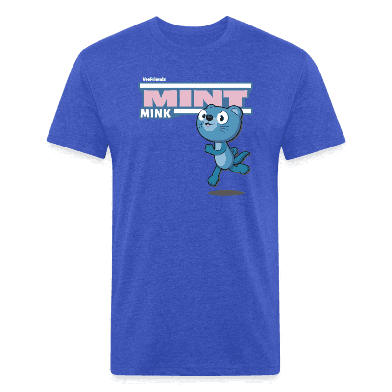 Mint Mink Character Comfort Adult Tee - heather royal