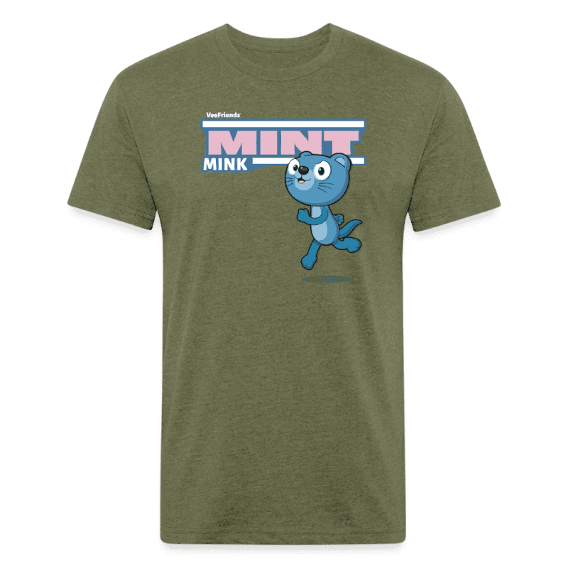 Mint Mink Character Comfort Adult Tee - heather military green