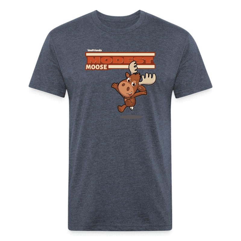 Modest Moose Character Comfort Adult Tee - heather navy