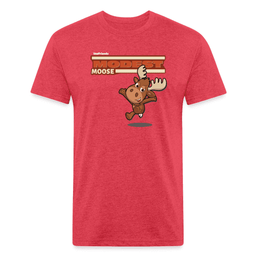 Modest Moose Character Comfort Adult Tee - heather red