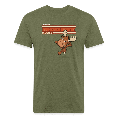 Modest Moose Character Comfort Adult Tee - heather military green