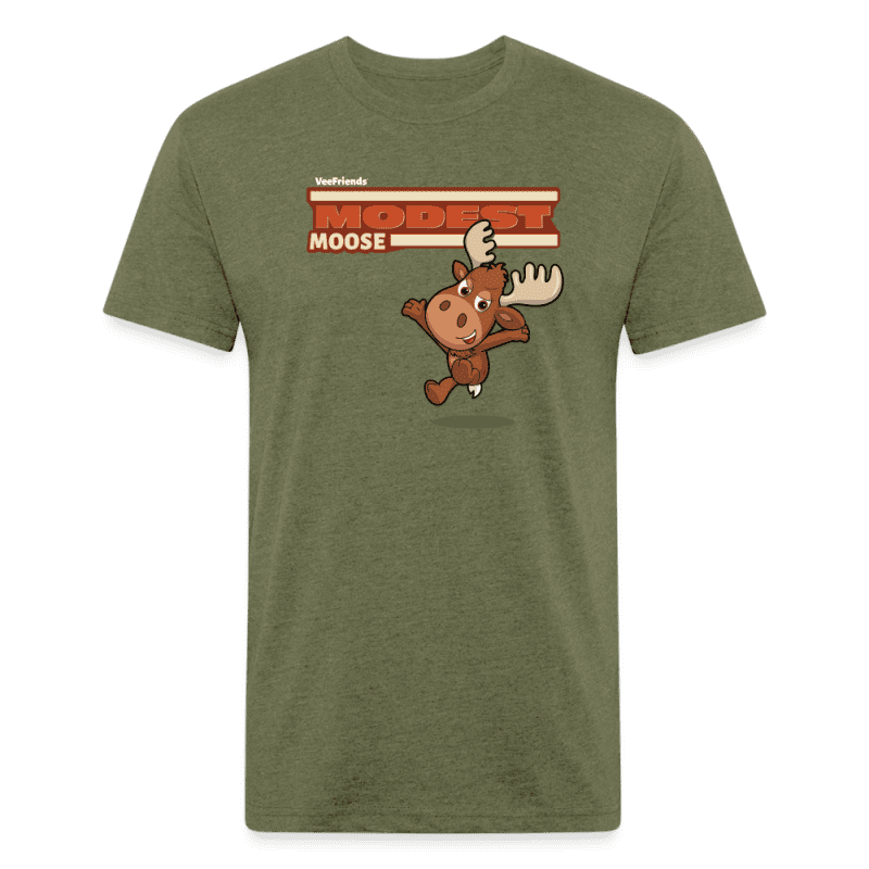 Modest Moose Character Comfort Adult Tee - heather military green