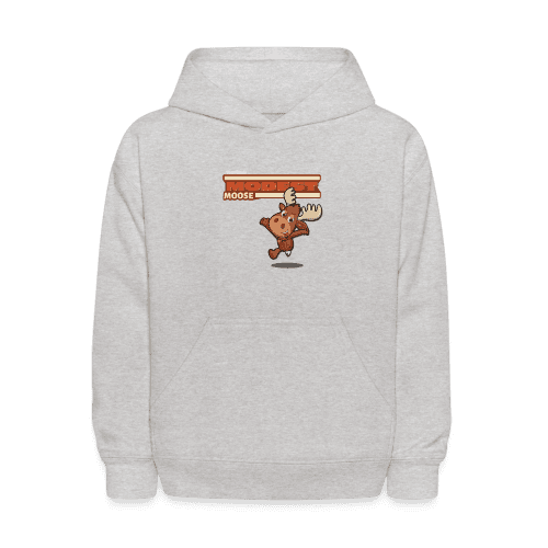 Modest Moose Character Comfort Kids Hoodie - heather gray