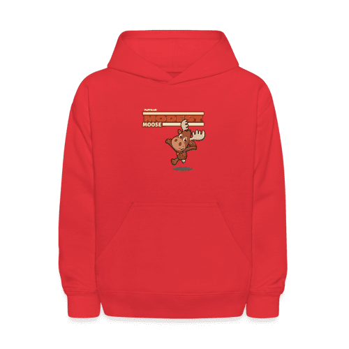 Modest Moose Character Comfort Kids Hoodie - red