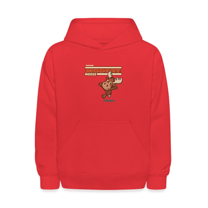 Modest Moose Character Comfort Kids Hoodie - red