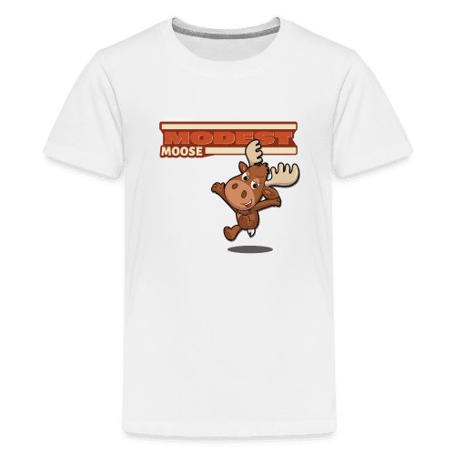 Modest Moose Character Comfort Kids Tee - white