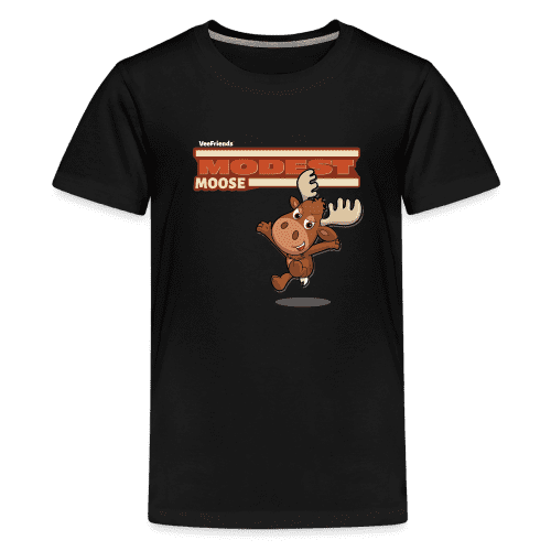 Modest Moose Character Comfort Kids Tee - black