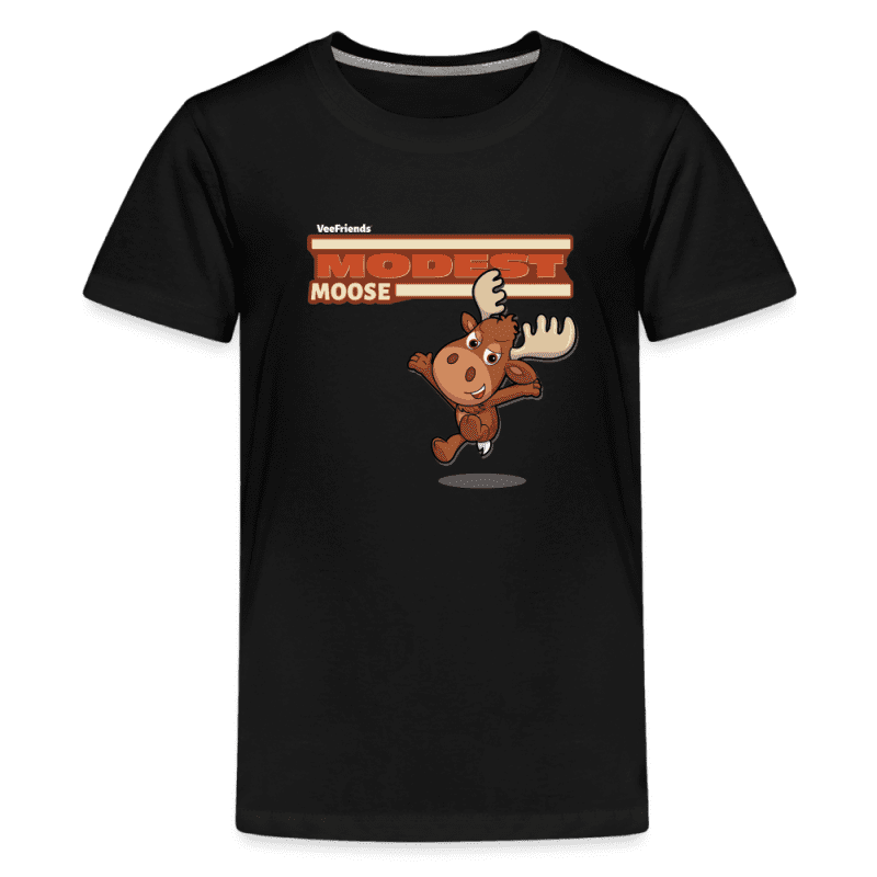 Modest Moose Character Comfort Kids Tee - black