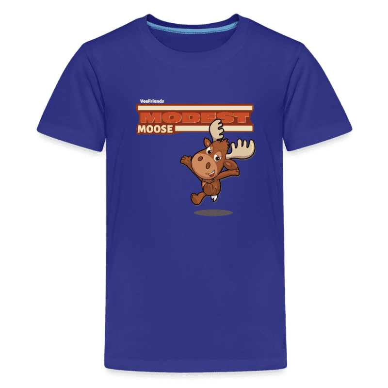 Modest Moose Character Comfort Kids Tee - royal blue