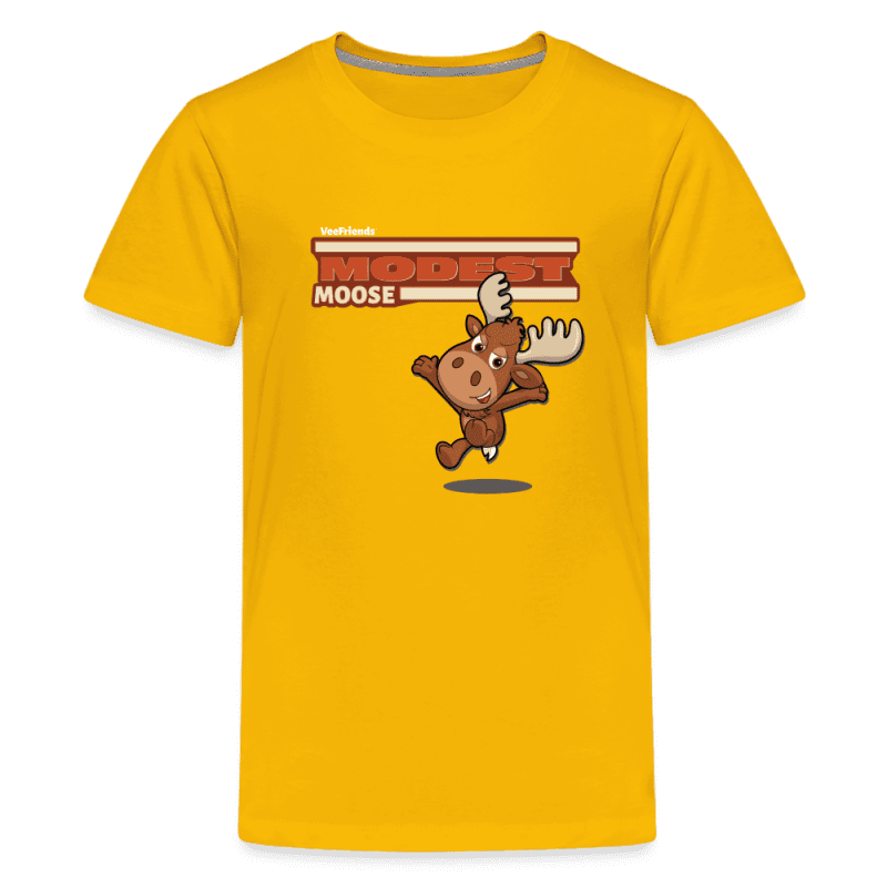 Modest Moose Character Comfort Kids Tee - sun yellow