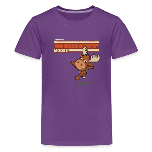 Modest Moose Character Comfort Kids Tee - purple