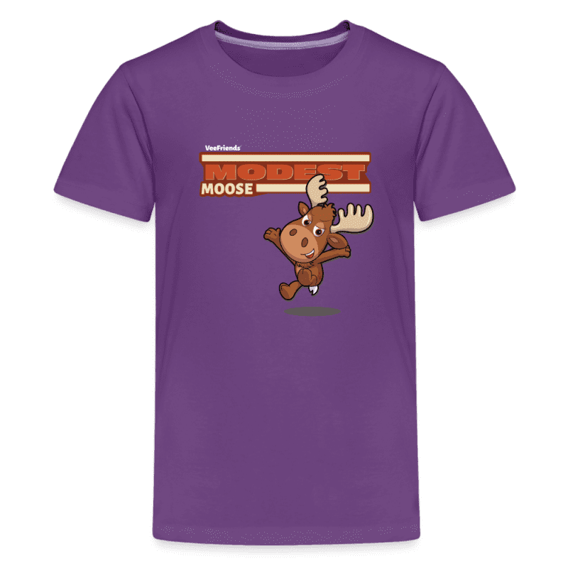 Modest Moose Character Comfort Kids Tee - purple