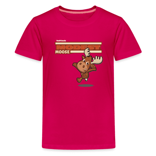 Modest Moose Character Comfort Kids Tee - dark pink