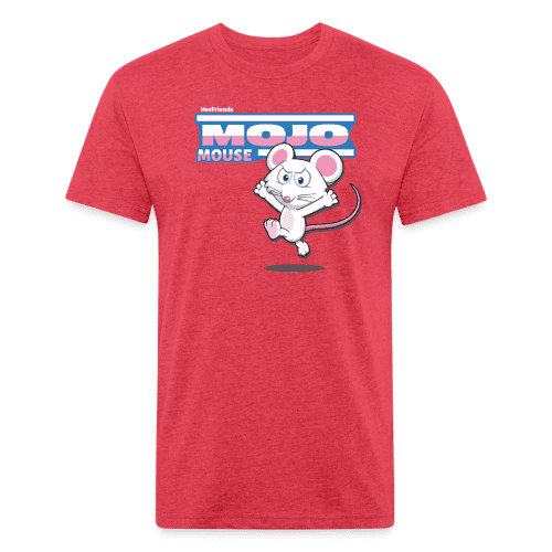 Mojo Mouse Character Comfort Adult Tee - heather red